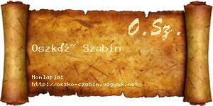 Oszkó Szabin névjegykártya
